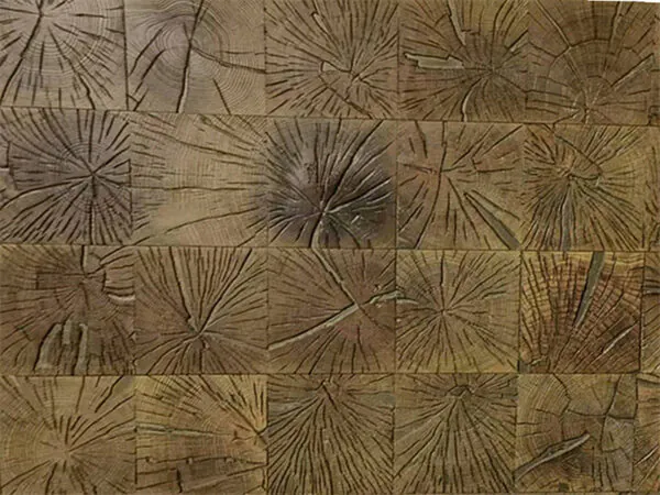 Oak End Grain Engineered Flooring Hand Made Rustic
