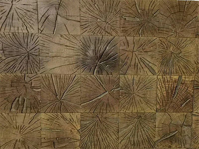 Oak End Grain Engineered Flooring Hand Made Rustic