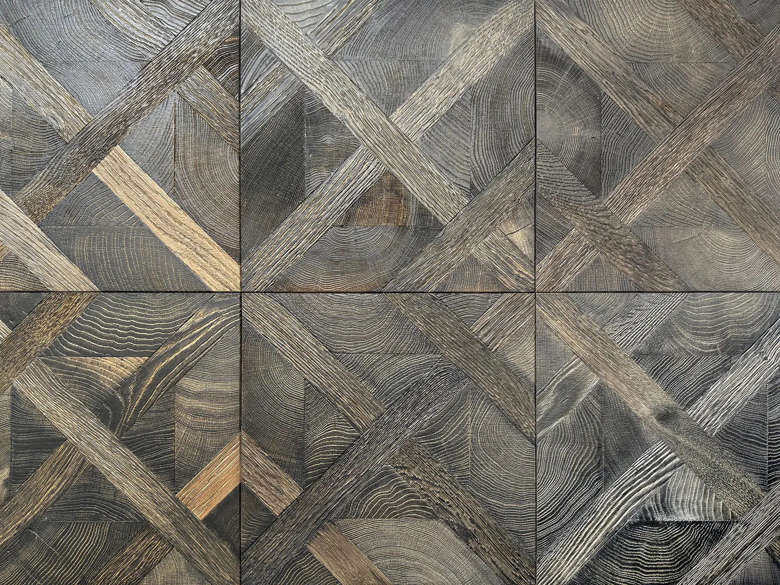 Oak End Grain Versailles Flooring – Reactive Black | High-End - Image 2