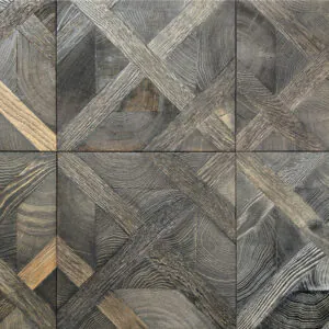 Oak End Grain Versailles Flooring – Reactive Black | High-End