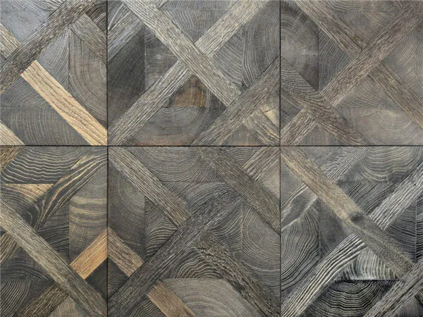 Oak End Grain Versailles Flooring – Reactive Black | High-End