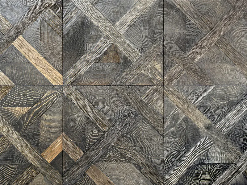 Oak End Grain Versailles Flooring – Reactive Black | High-End
